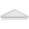 Ekena Millwork Peaked Cap Smooth Architectural PVC Combination Pediment, 40"W x 16-7/8"H x 2-3/4"P (Pitch 6/12) PEDPC040X170PKC00 - alternate 5
